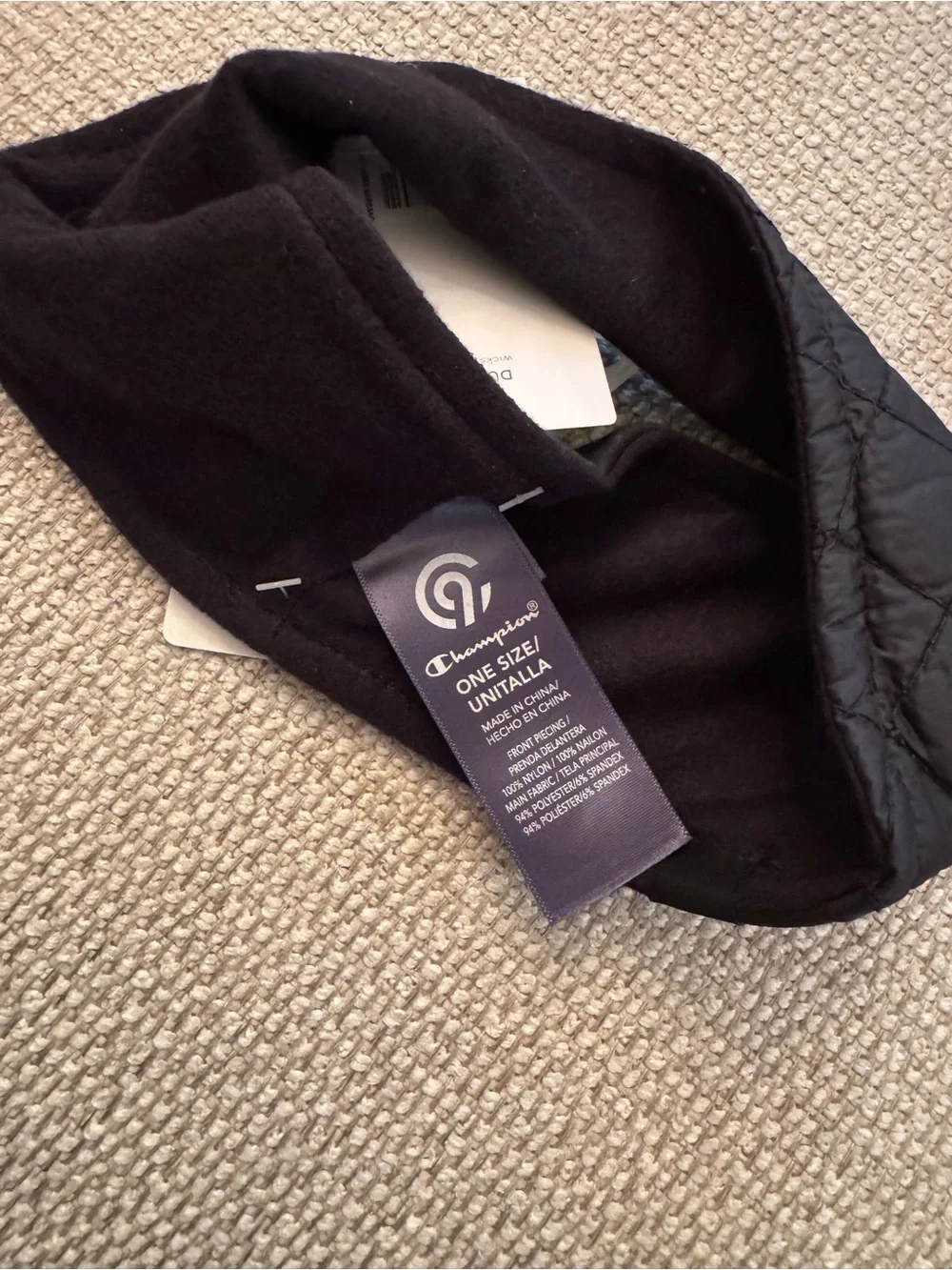 Champion Black Duo Dry Earband NWT